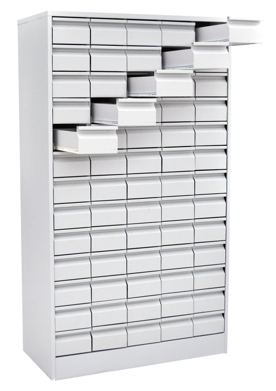 Шкаф картотечный для библиотечных карточек (65 ящиков)
